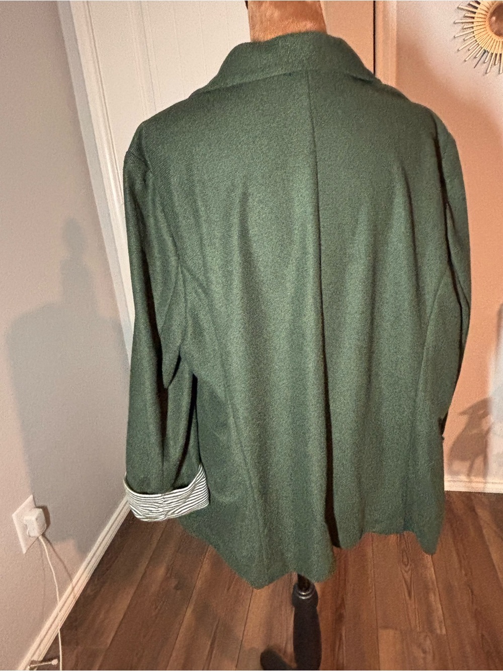 Skies Are Blue Dark Green Open-Front Blazer - Picture 2 of 6